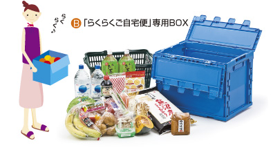 B「らくらくご自宅便」専用BOX